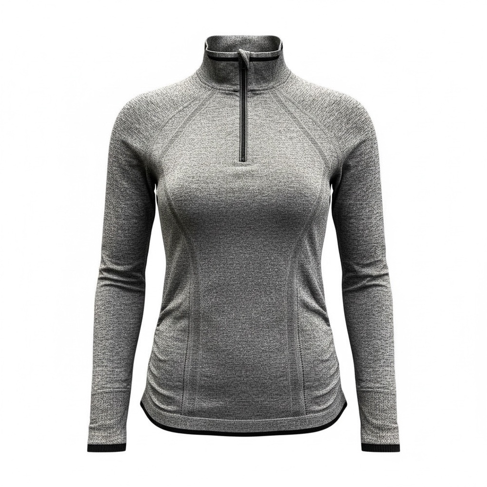Athleta Gray Quarter Zip Workout Top XS Athletic Running